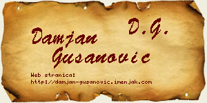 Damjan Gušanović vizit kartica